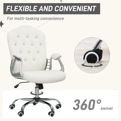 Office chair velvet tufted adjustable swivel task