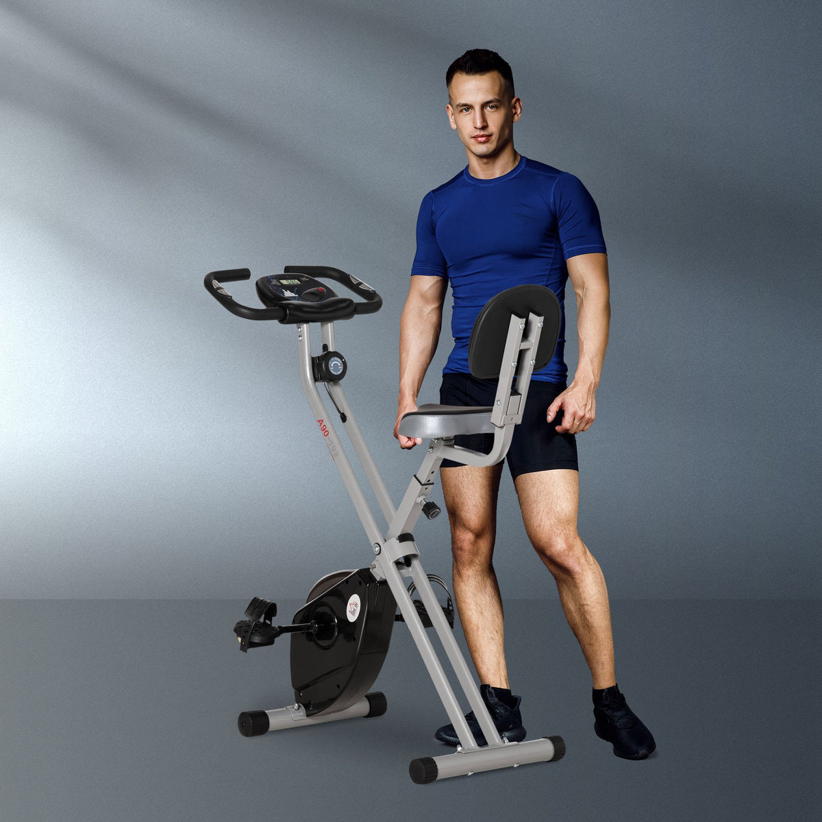Foldable indoor stationary bike with magnetic resistance