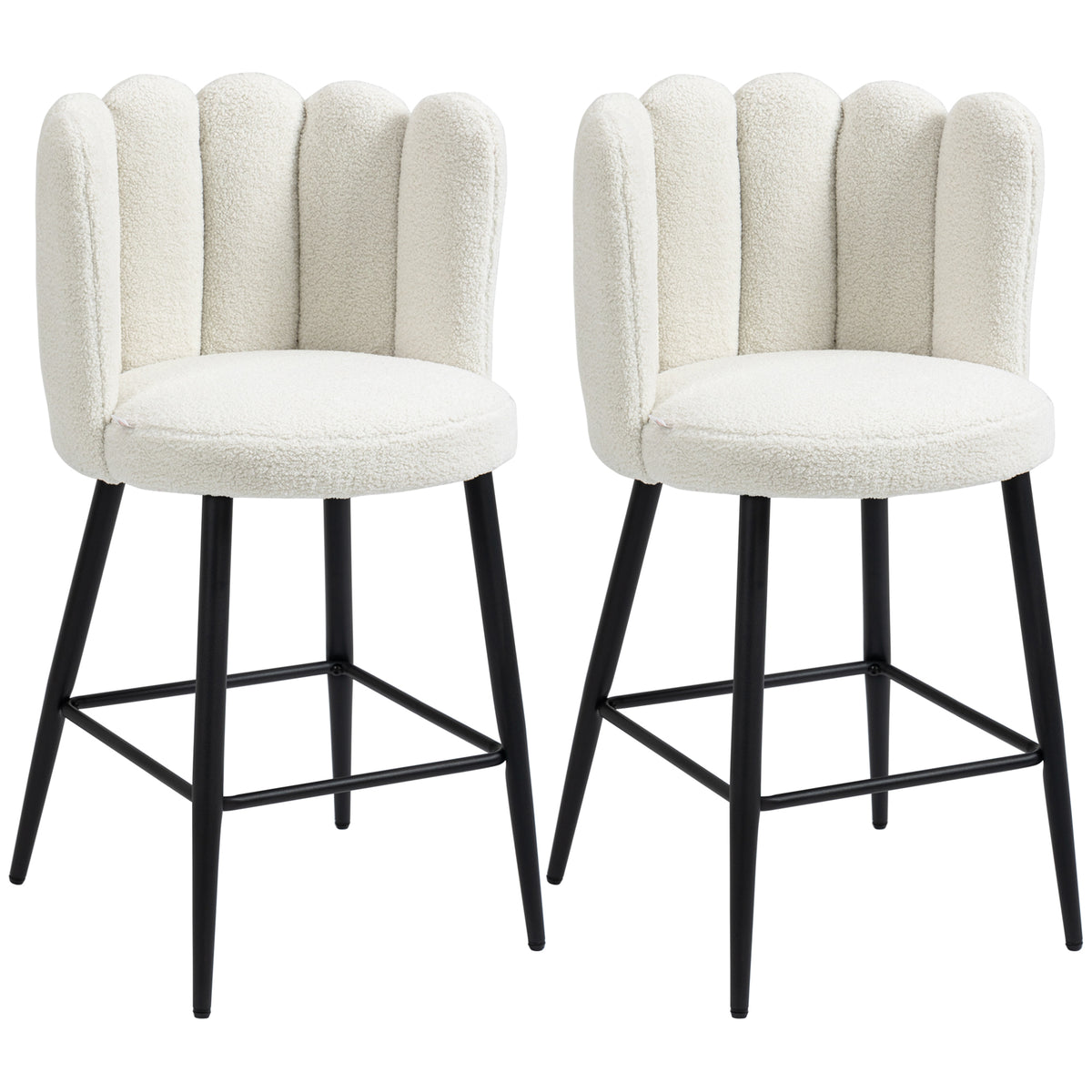 Counter Height Bar Stools Set of 2 with Back