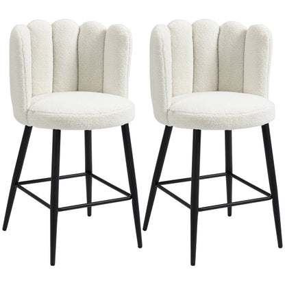 Counter Height Bar Stools Set of 2 with Back