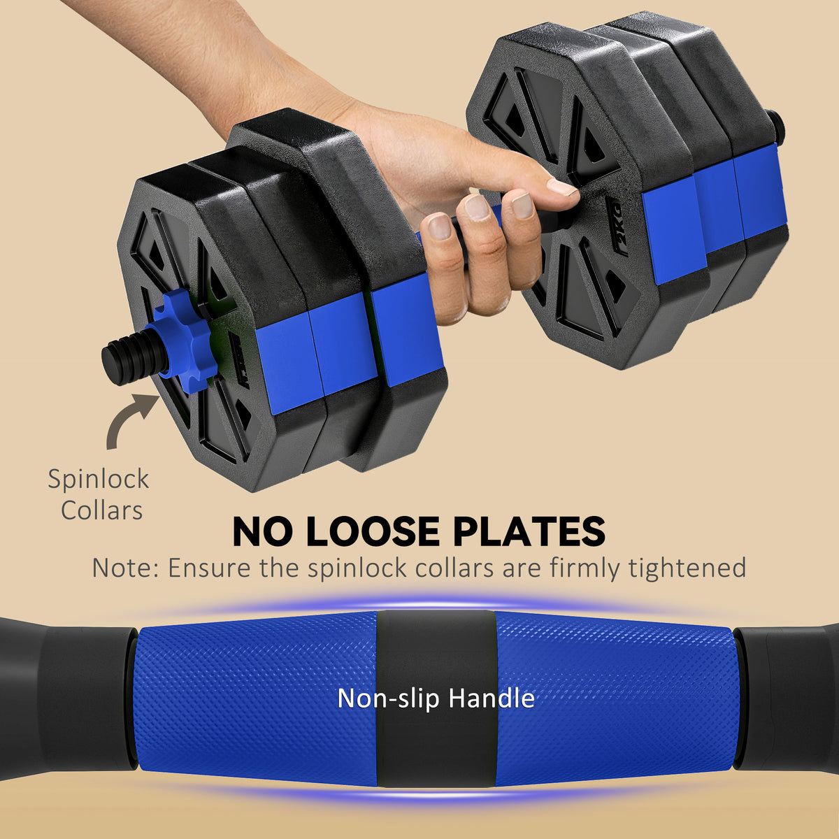 Adjustable Dumbbell Set 6-in-1 44 lbs