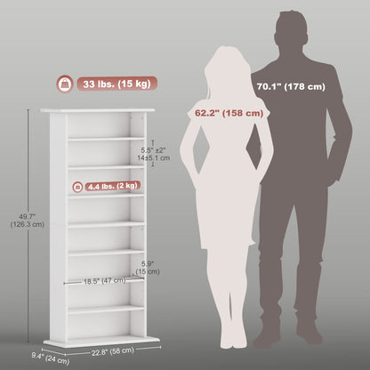 8-Tier Slim CD and DVD Storage Shelf
