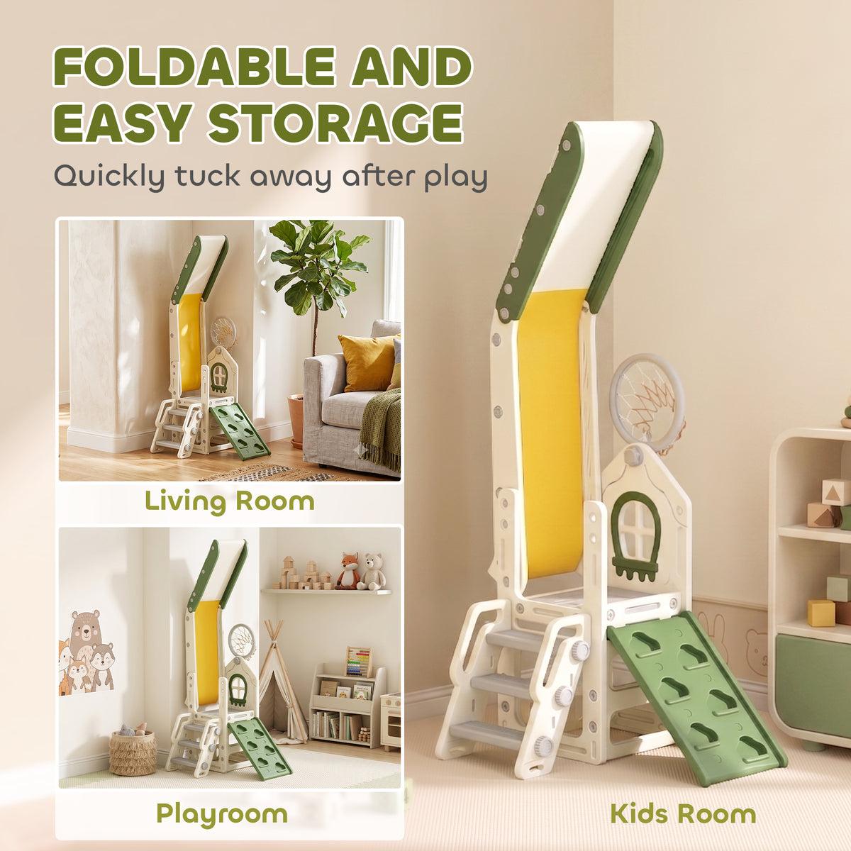 5-in-1 Toddler Slide Play Center