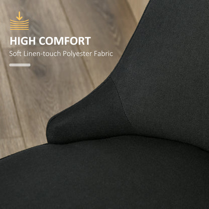 Modern Fabric Dining Chairs Set of 2
