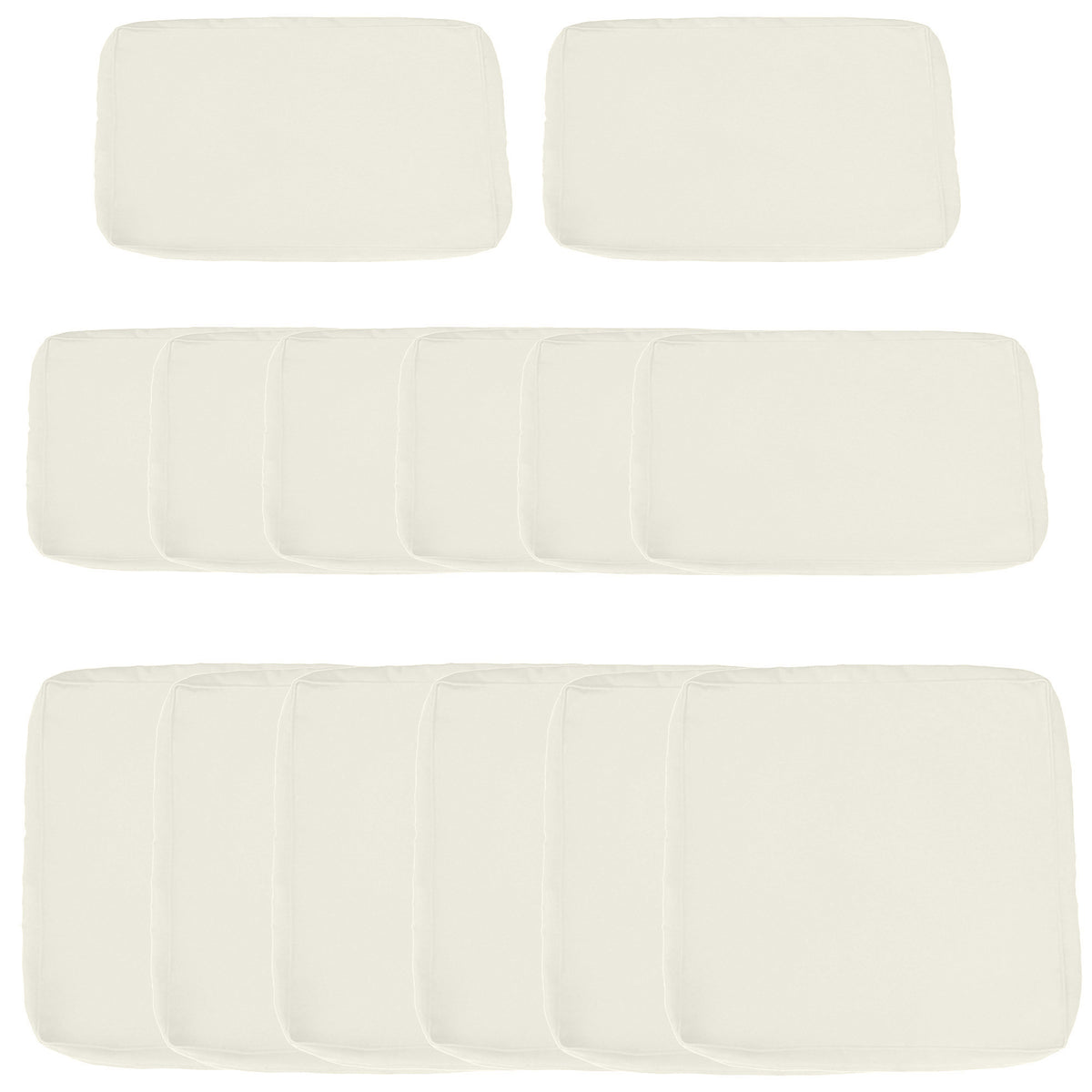 Patio cushion covers set 14 pieces polyester