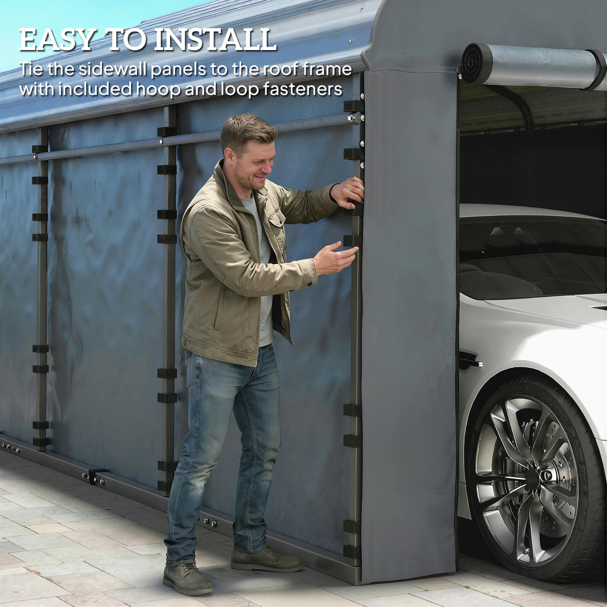 Carport Replacement Sidewall Set 10' x 15'