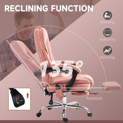 Silla de oficina de masaje reclinable con reposapiés ajustable