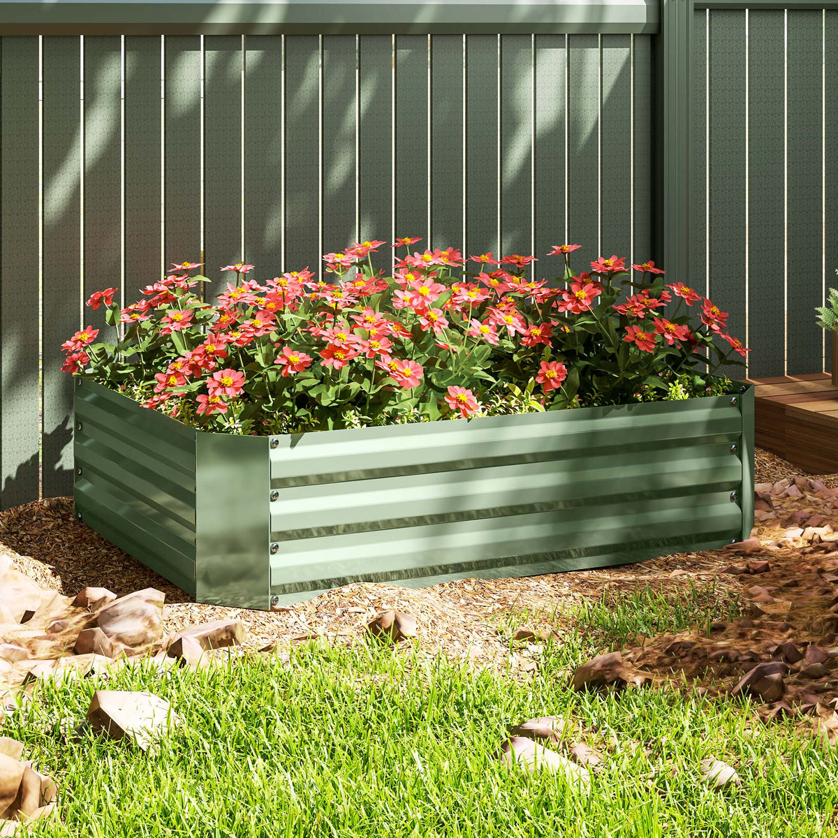 Galvanized Raised Garden Bed 120 x 90 cm