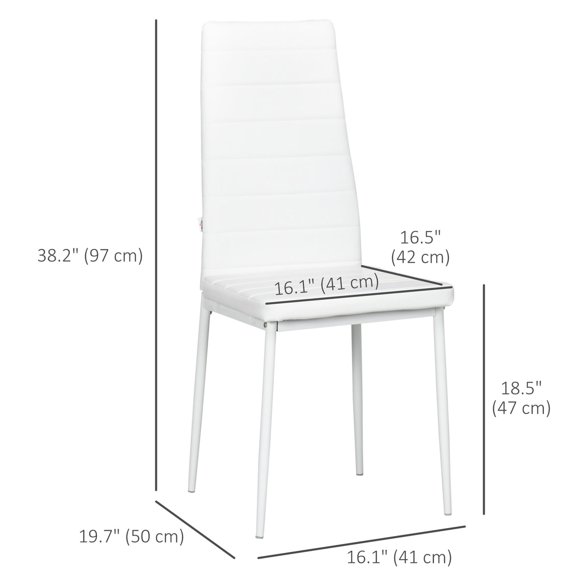 Modern PU Leather Dining Chairs — Set of 4