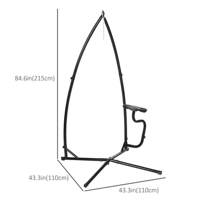 Metal C-Stand for Hanging Hammock Chair with Tray