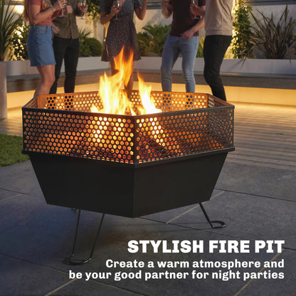Foldable Fire Pit 20" with Lid