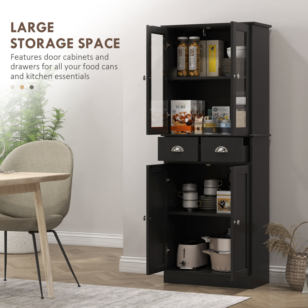 Kitchen pantry cabinet freestanding farmhouse storage