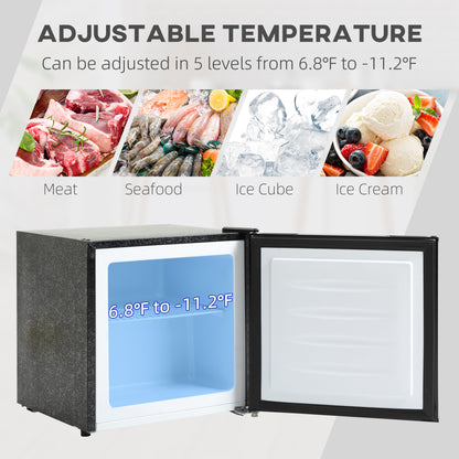 Compact upright freezer 1.1 cu ft with reversible door