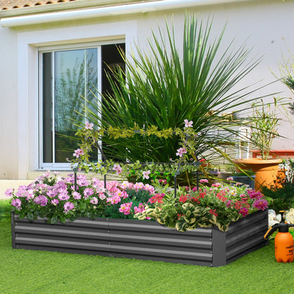 Jardinera elevada de 180 cm con 2 jaulas para tomates