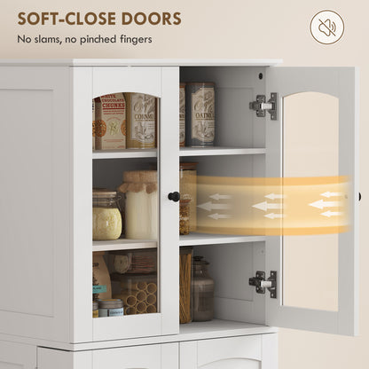 Kitchen Pantry Cabinet with Acrylic Doors