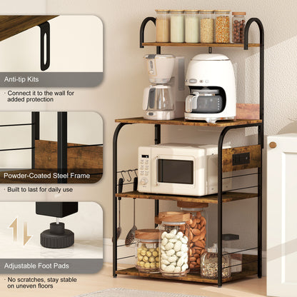 Baker's Rack with Charging Station — Rustic