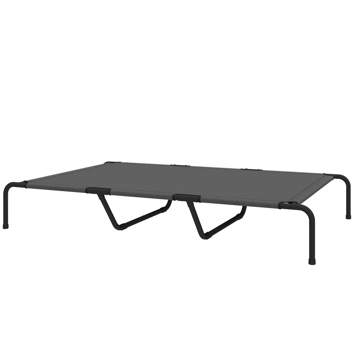 Elevated outdoor dog bed with breathable mesh