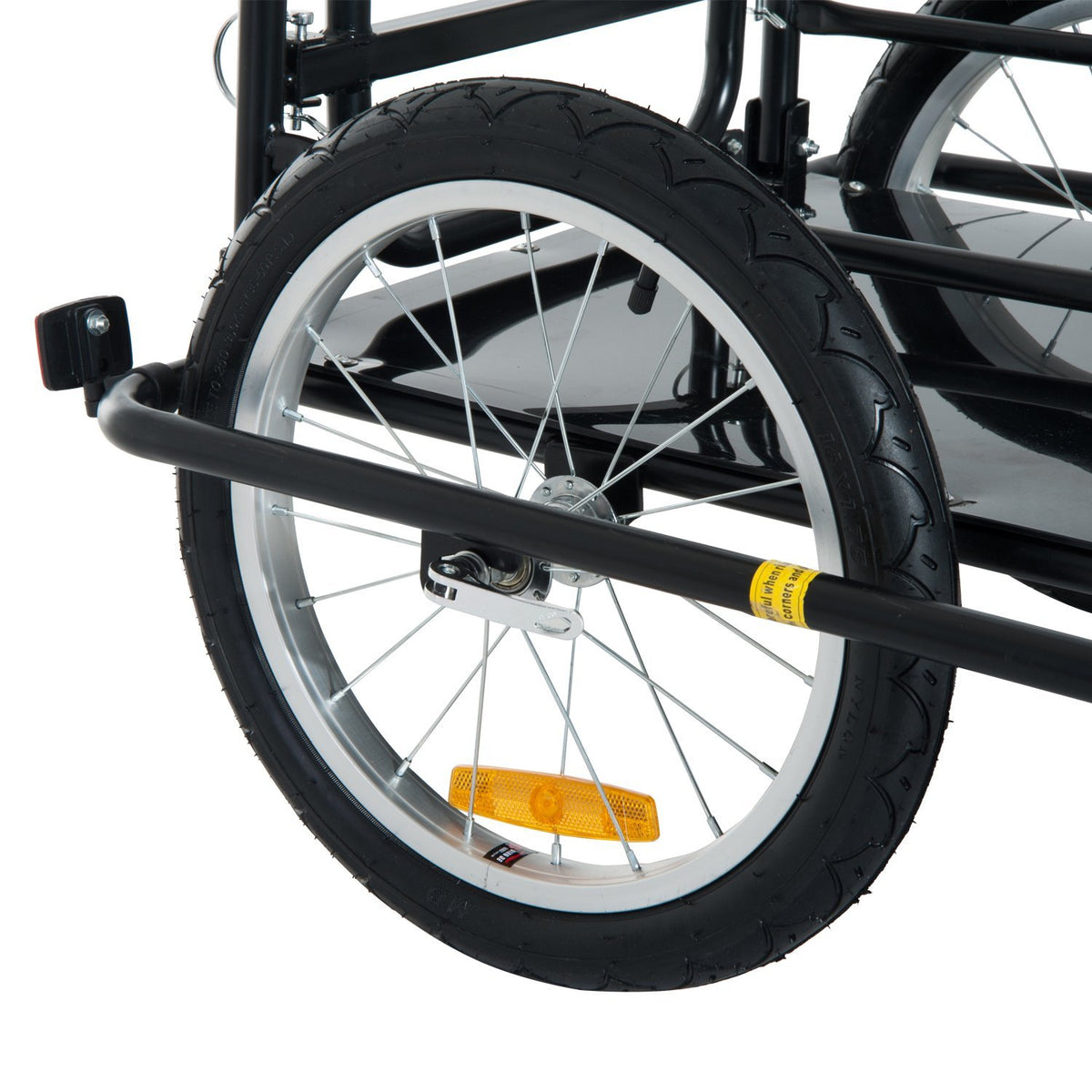 Remolque plegable para bicicleta de carga, acero robusto