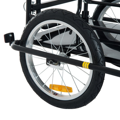 Remolque plegable para bicicleta de carga, acero robusto