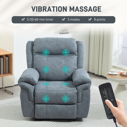 Microfibre Massage Recliner Chair