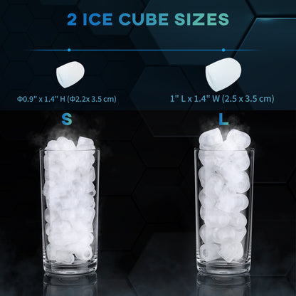 Portable Self-Cleaning Ice Maker 26 lbs/24 hrs