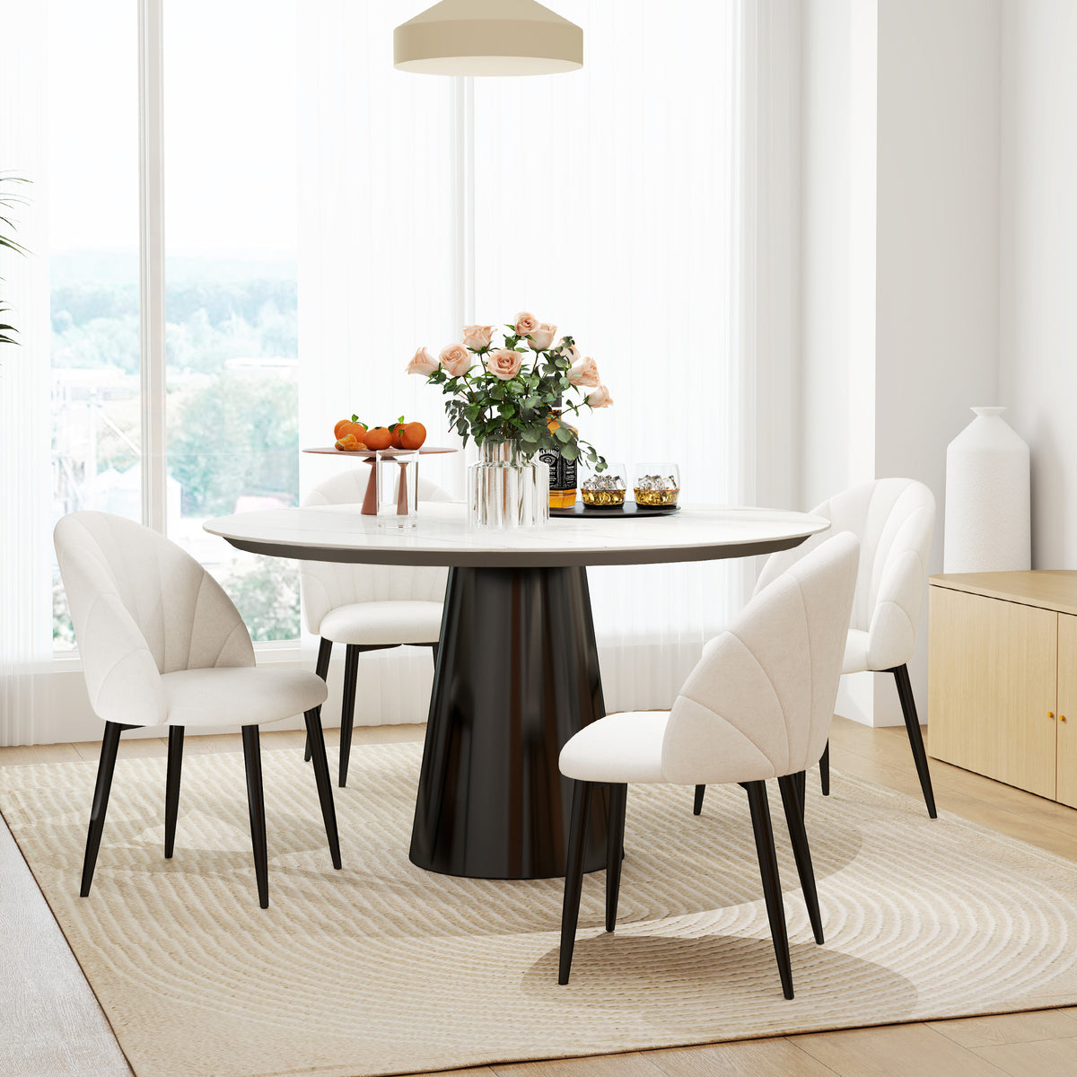 Dining chairs upholstered set of 4