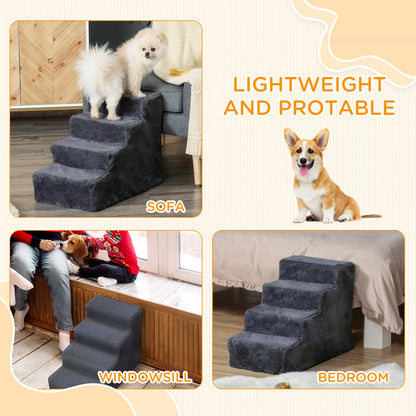 Escalera de 4 peldaños para perros con funda extraíble