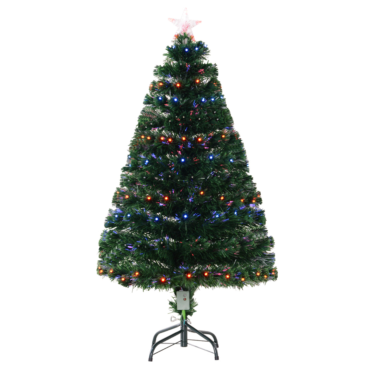 Árbol de Navidad artificial luminoso y preiluminado óptico