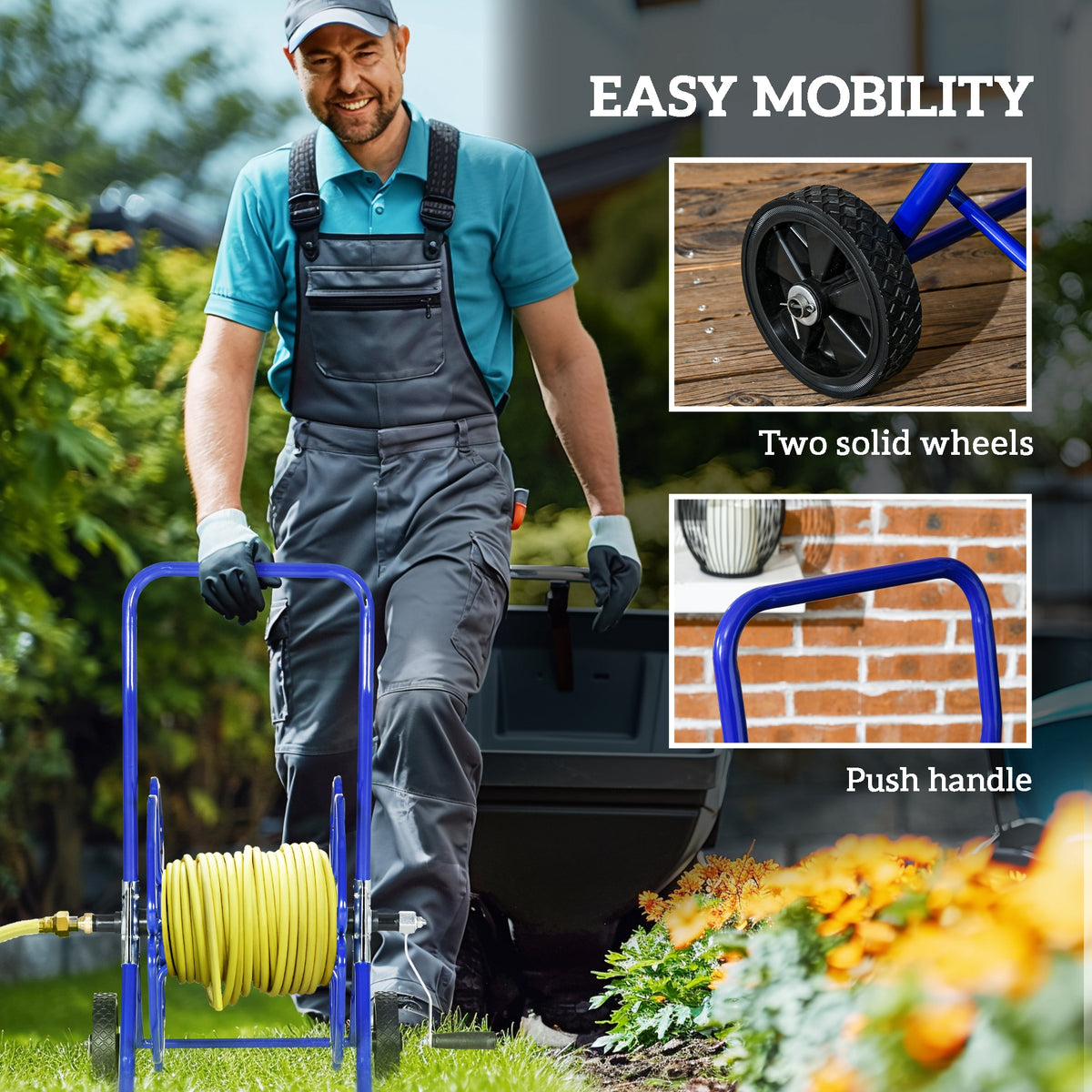 Hose Reel Cart 98 ft — polypropylene
