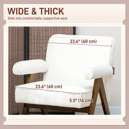 Accent Armchair Corduroy Thick Cushion