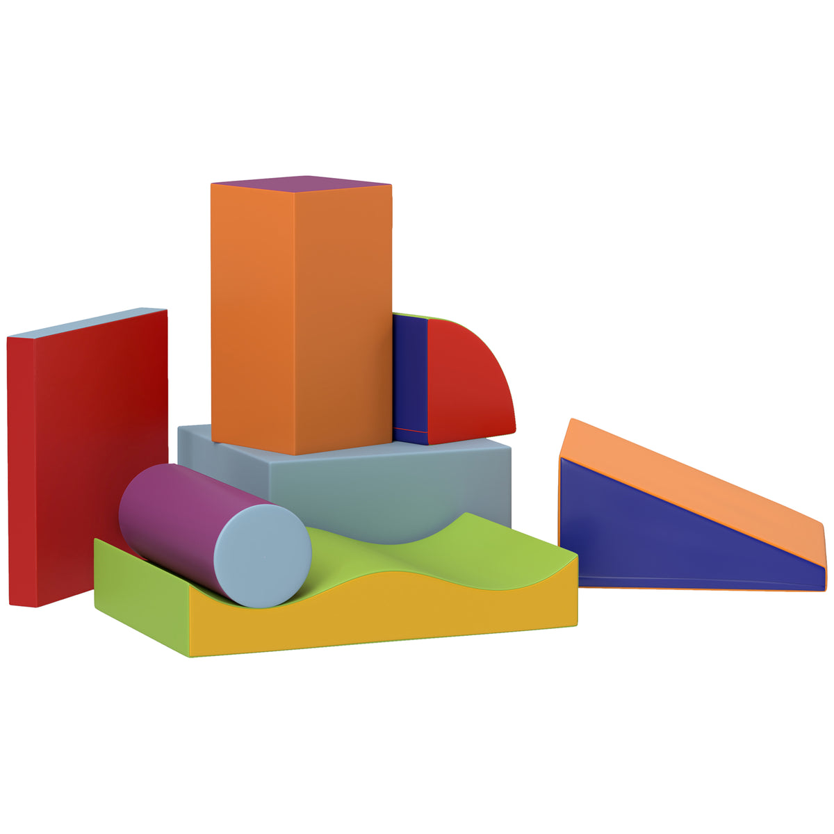 Modular Foam Climbing Play Blocks Set of 7 for Toddlers