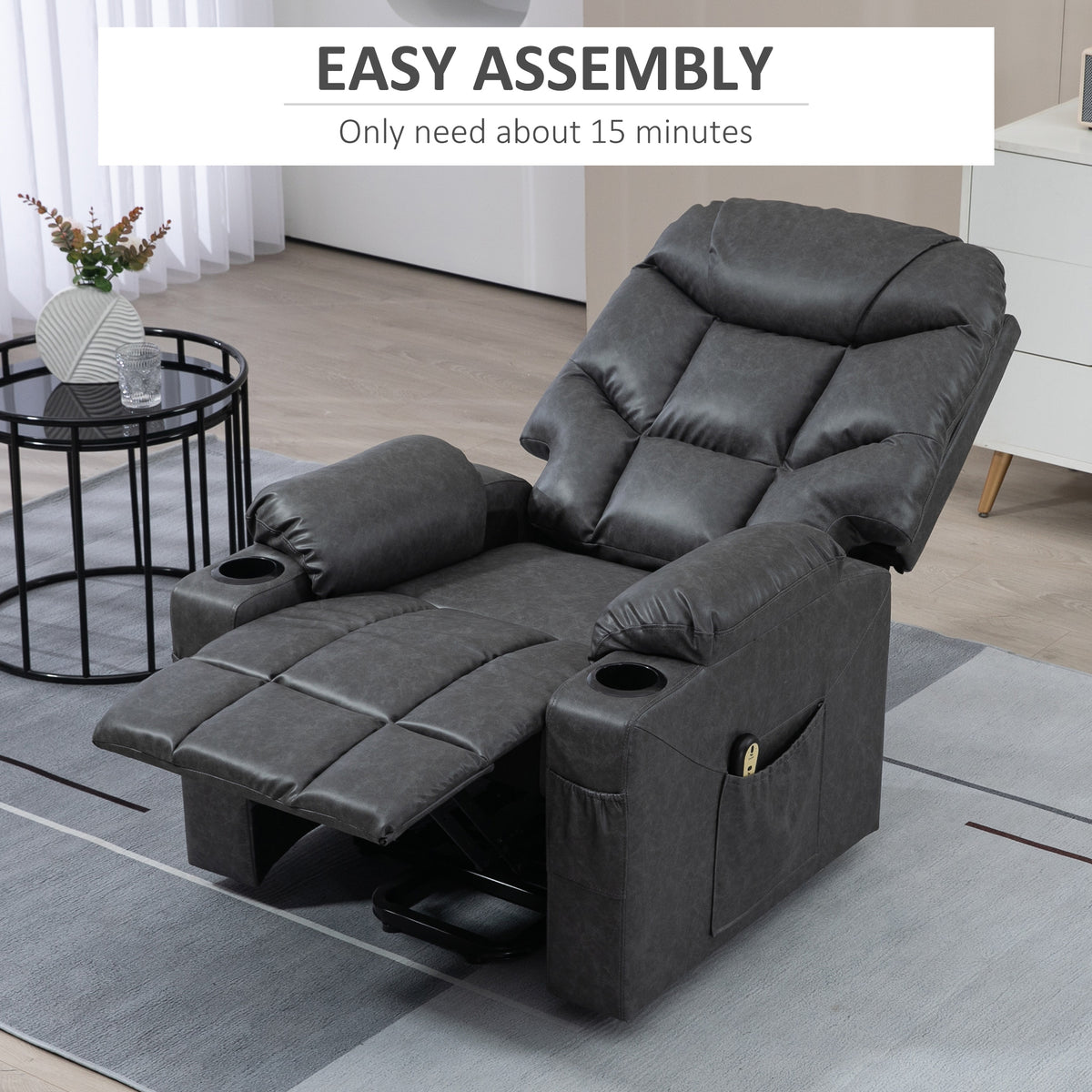 Electric Power Lift Recliner Chair with Cup Holders