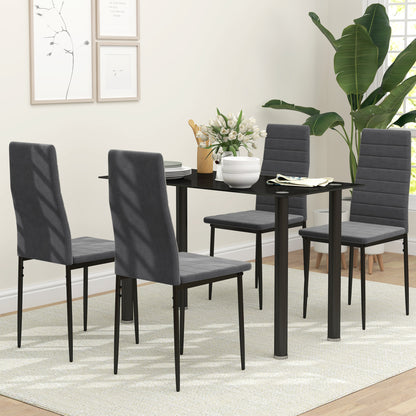 Modern PU Leather Dining Chairs — Set of 4