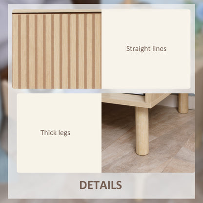 Bedside Table with Drawer and Open Shelf