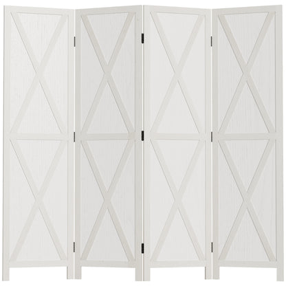 Biombo plegable de 4 paneles estilo granja