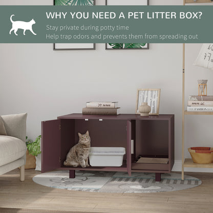 Mueble oculto para arena de gatos, mesa auxiliar con rascador