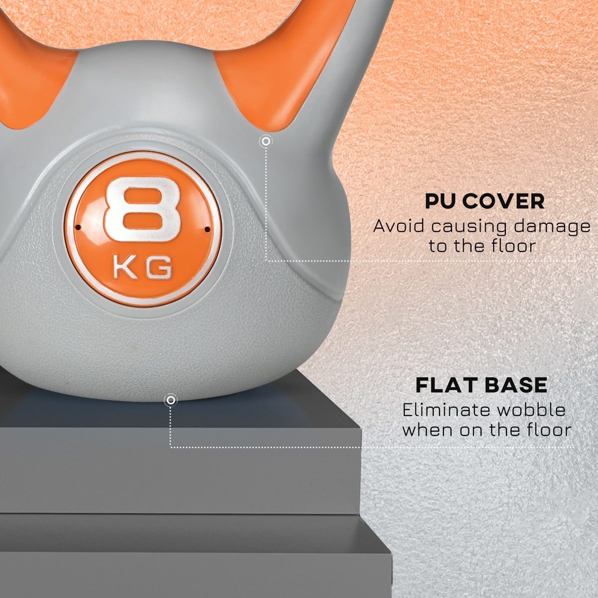 Pesa rusa flexible de 8 kg con asa ergonómica