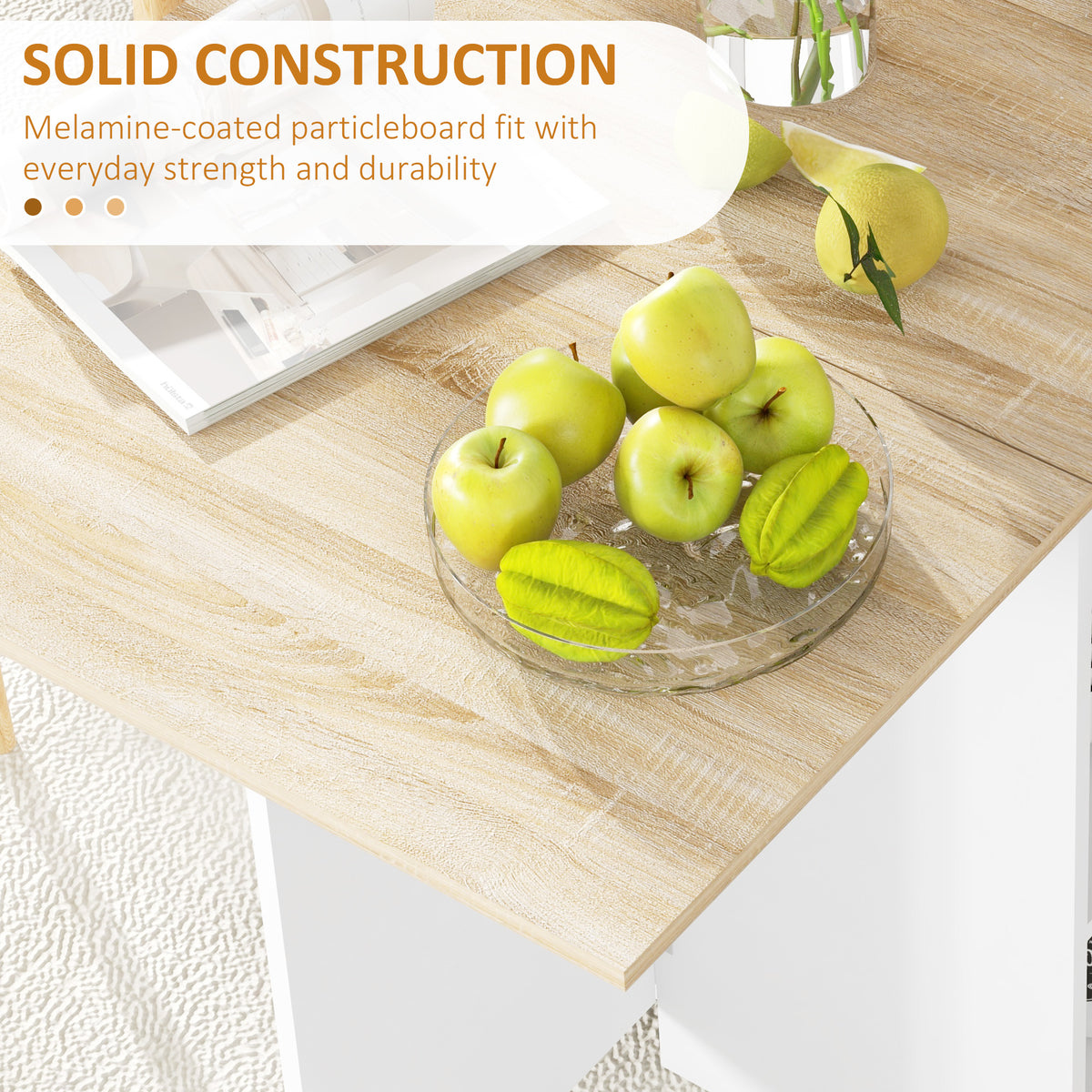 Folding Dining Table with Storage