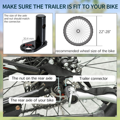 Foldable Cargo Bike Trailer with Removable Cover