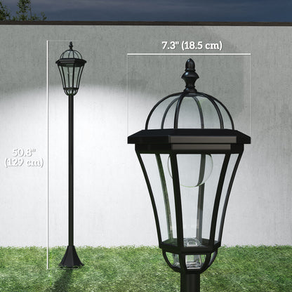 Solar LED Garden Lamp Posts, Set of 2