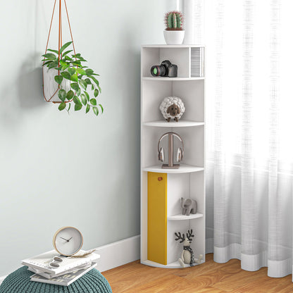 5-Tier Corner Bookshelf Storage Unit