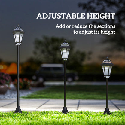 Solar LED Garden Lamp Posts, Set of 2