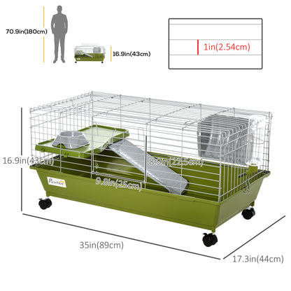 Small Animal Cage with Wheels and Accessories