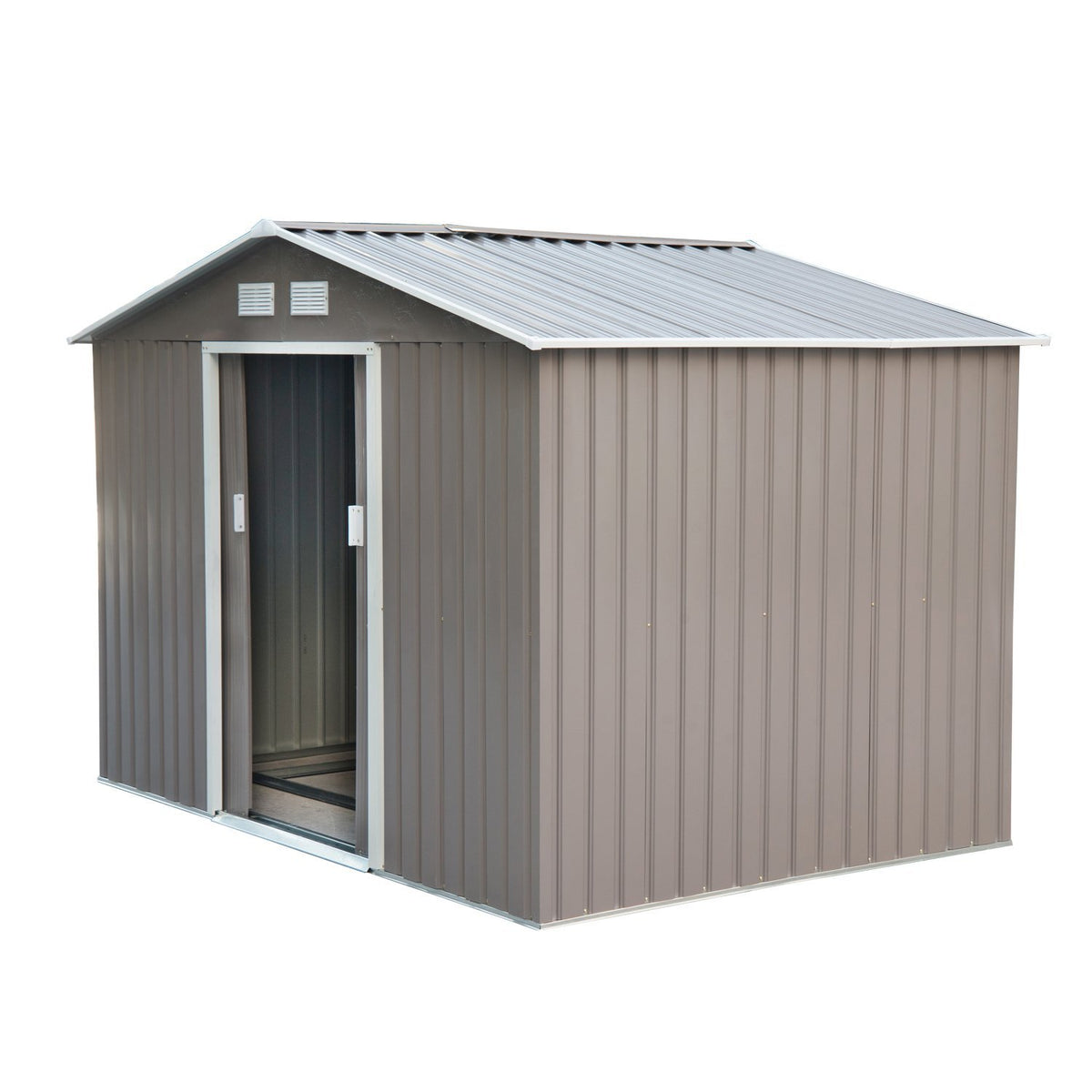 Cobertizo de jardín metálico 2,7 x 1,9 m — gris