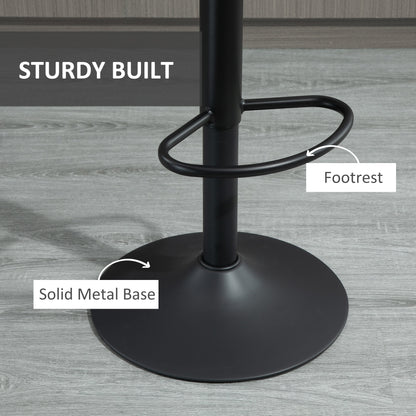 Adjustable Bar Stools Set of 2 — Black
