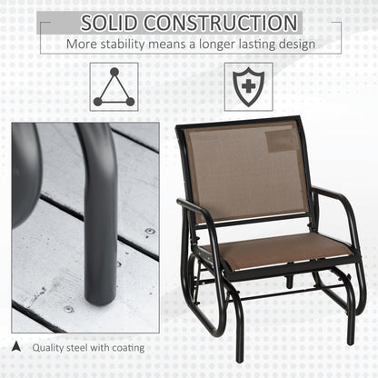 Outdoor Steel Patio Glider Chair