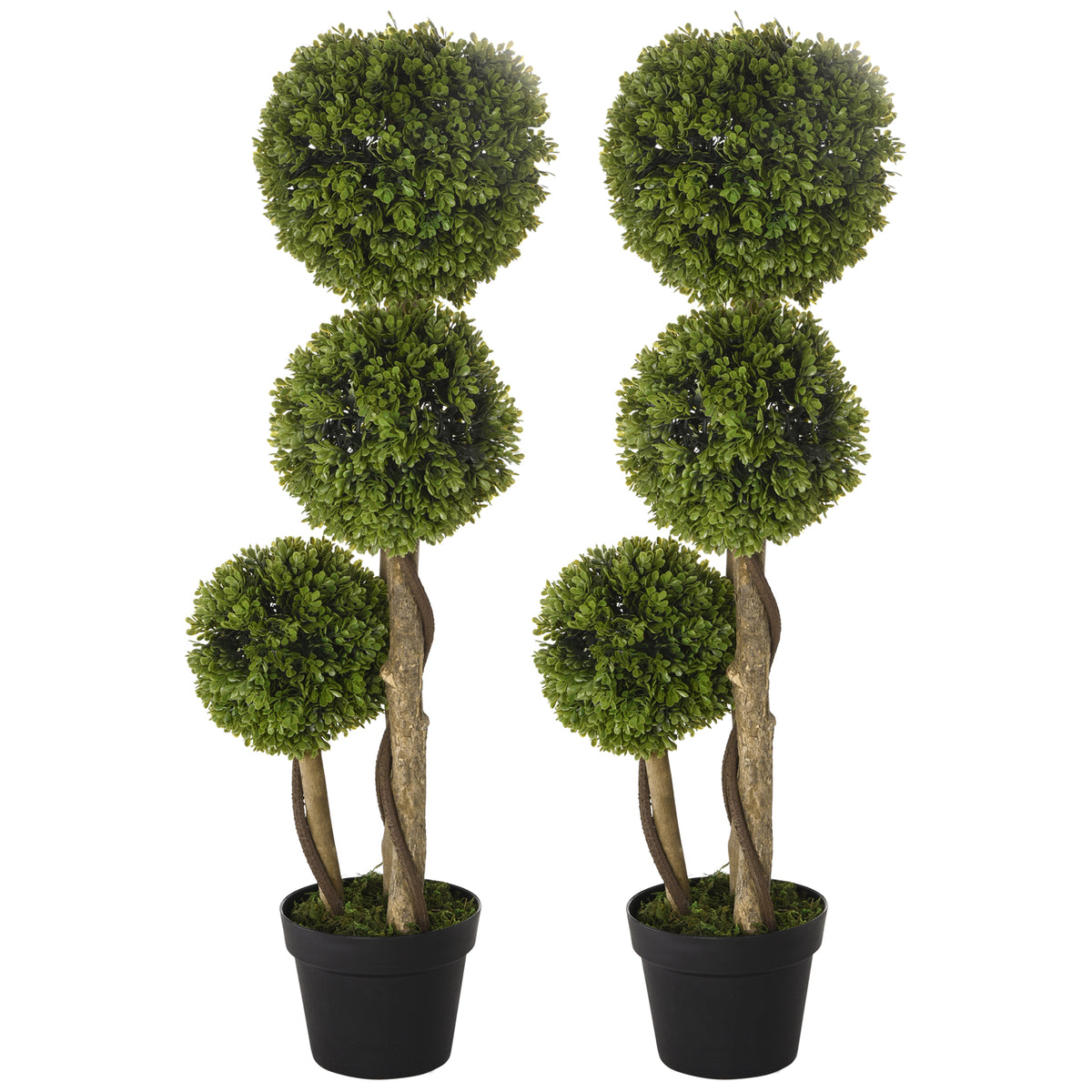 Artificial Bamboo Trees in Pot — Set of 2