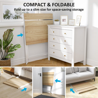 Folding Computer Desk with Monitor Shelf