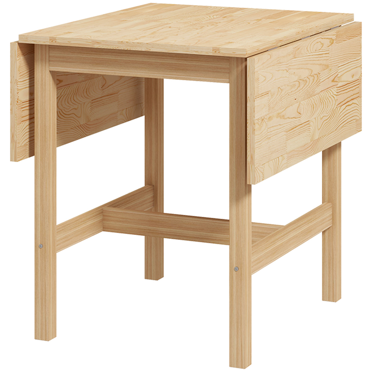 Mesa de comedor plegable de madera maciza de pino