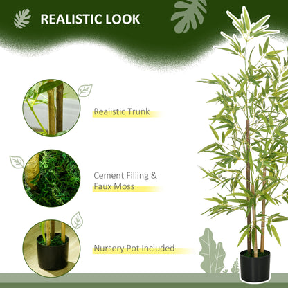 Artificial Bamboo Trees in Pot 6 ft — Set of 2